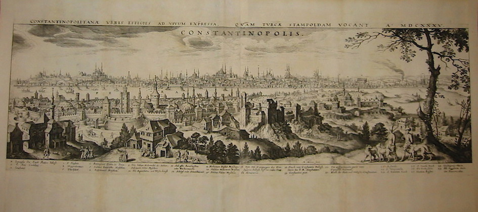Merian Matthà¤us (1593-1650) Constantinopolis. Constantinopolitanae urbis effigies ad vivum expressa, quam Turcae Stampoldam vocant. A. MDCXXXV 1649 Francoforte
